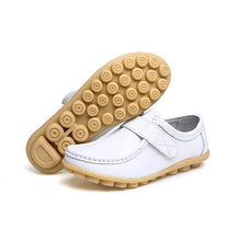 Load image into Gallery viewer, Soft Leather Pure Color Hook Loop Flat Comfortable Loafers