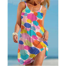 Load image into Gallery viewer, Printed beach skirt small fresh City Leisure printed women&#39;s A-line dress