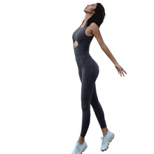 Load image into Gallery viewer, Back air Yoga Fitness bodysuit high elastic speed dry dance training Jumpsuit