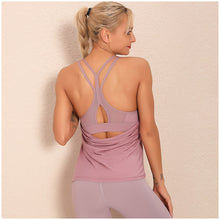 Load image into Gallery viewer, Double sided nylon back Yoga suit women&#39;s breathable quick dry running vest