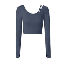 Load image into Gallery viewer, Yoga clothes with chest pad women&#39;s long-sleeved autumn and winter style beautiful back fashion tights and quick-drying sportswear