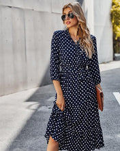 Load image into Gallery viewer, Original Design Innovative Women's Spring/summer 2021 Classic Wave Point Print Dress