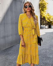 Load image into Gallery viewer, Original Design Innovative Women's Spring/summer 2021 Classic Wave Point Print Dress