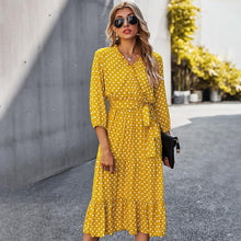 Load image into Gallery viewer, Original Design Innovative Women's Spring/summer 2021 Classic Wave Point Print Dress