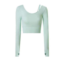 Load image into Gallery viewer, Yoga clothes with chest pad women&#39;s long-sleeved autumn and winter style beautiful back fashion tights and quick-drying sportswear