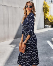 Load image into Gallery viewer, Original Design Innovative Women's Spring/summer 2021 Classic Wave Point Print Dress