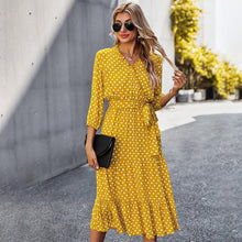 Load image into Gallery viewer, Original Design Innovative Women's Spring/summer 2021 Classic Wave Point Print Dress
