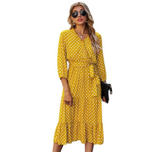Load image into Gallery viewer, Original Design Innovative Women's Spring/summer 2021 Classic Wave Point Print Dress