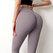 Load image into Gallery viewer, Double-sided Sanding Naked Yoga Pants Women&#39;s High Waist Hip Peach Hip Sports Fitness Pants