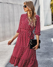 Load image into Gallery viewer, Original Design Innovative Women's Spring/summer 2021 Classic Wave Point Print Dress