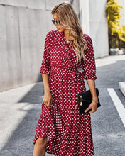 Load image into Gallery viewer, Original Design Innovative Women's Spring/summer 2021 Classic Wave Point Print Dress