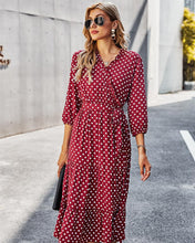 Load image into Gallery viewer, Original Design Innovative Women's Spring/summer 2021 Classic Wave Point Print Dress