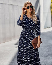 Load image into Gallery viewer, Original Design Innovative Women's Spring/summer 2021 Classic Wave Point Print Dress