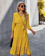 Load image into Gallery viewer, Original Design Innovative Women's Spring/summer 2021 Classic Wave Point Print Dress