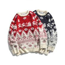 Load image into Gallery viewer, Loose Casual Couple Sweater Pullover Long Sleeve Korean Christmas Cartoon Sweater