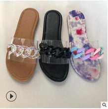 Load image into Gallery viewer, Large Size Women&#39;s Shoes Candy Color Sweet Wind Cool Slippers