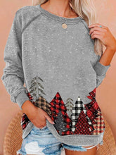 Load image into Gallery viewer, Women&#39;s Christmas Snowy Woods Print Long Sleeve Sweatshirt