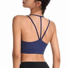 Load image into Gallery viewer, Hollowed Out Back Sports Bra Shockproof Fitness Yoga Bra Gathers Sexy Sports Underwear