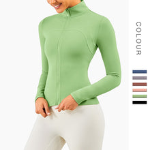 Load image into Gallery viewer, Stand-up Fitness Long Sleeves Tight Running Sports Coat Thin Yoga Clothes