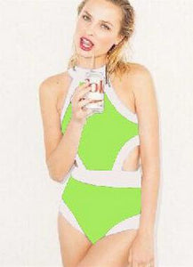 New Black and White Color Matching One-piece Swimsuit