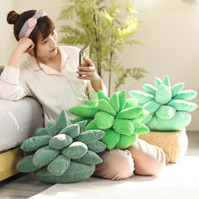 Load image into Gallery viewer, 25/45cm Lifelike Succulent Plants Plush Stuffed Toys Soft Doll Creative Potted Flowers Pillow Chair Cushion for Girls Kids Gift