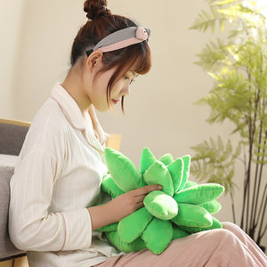 25/45cm Lifelike Succulent Plants Plush Stuffed Toys Soft Doll Creative Potted Flowers Pillow Chair Cushion for Girls Kids Gift