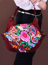 Load image into Gallery viewer, Vintage Canvas Ethnic Style Floral Embroidery Shoulder Bag