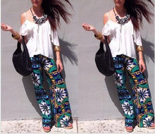 Load image into Gallery viewer, Summer Print Trousers Casual Straight Pants