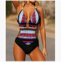 Load image into Gallery viewer, Bohemian Floral Beach Sexy One piece Swimsuit Bikini