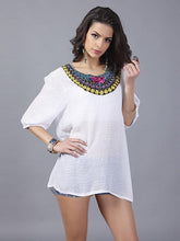 Load image into Gallery viewer, Unique Bohemia Half Sleeve Embroidery Blouse Tops