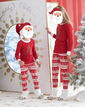 Load image into Gallery viewer, Christmas Day Plus Size Family Clothing Pajamas Autumn Winter Long Sleeve Letter Print Top And Long Print Pants Trousers One Set