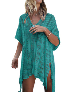 New Knit Hollow Irregular Swimwear Bikini Cover Up