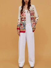 Load image into Gallery viewer, Summer Bohemia Fashion Belt Printing Long Sleeve Casual V-Neck Coat