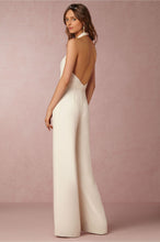 Load image into Gallery viewer, Solid Color Halter Wide Leg Pants Jumpsuit