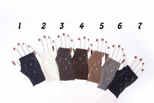 Load image into Gallery viewer, Half refers to the warm knit typing women s thick wool Half palm gloves - 2