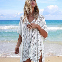 Load image into Gallery viewer, New Knit Hollow Irregular Swimwear Bikini Cover Up