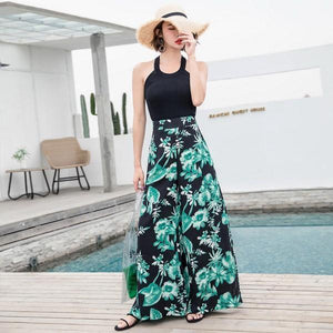 Casual Bohemian Beach High Waist Wide Leg Pants