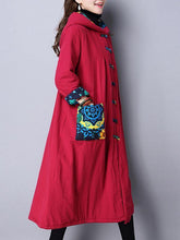 Load image into Gallery viewer, Autumn And Winter National Style Printing  Long Coat
