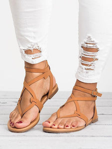2018 Summer Bandage Beach Flat Sandals For Women