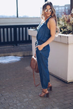 Load image into Gallery viewer, Denim Sleeveless High Waist Casual Jumpsuit Romper