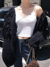 Load image into Gallery viewer, Autumn Winter Tassel Long Sleeve Knit Cardigan Tops