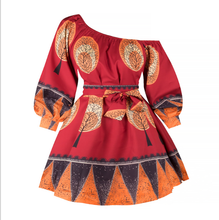 Load image into Gallery viewer, Hot sale sexy africdresses for women african print clothing one shoulder dress
