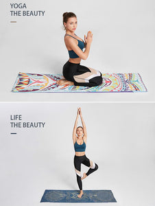 Portable Printed Yoga Towel non-slip Design Supports Custom Pattern Design Digital Printed Yoga Towel Yoga Mat 56