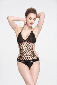 Sexy Crochet Mesh Swimsuit Suit Handmade One Piece