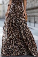 Load image into Gallery viewer, Sexy Leopard Print Spaghetti Strap Maxi Long Dress