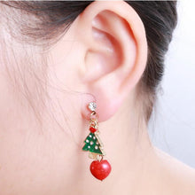 Load image into Gallery viewer, Festive Christmas Tree Santa Claus Stud Earrings