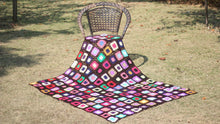 Load image into Gallery viewer, Grandmother&#39;s Block Checkered Handmade Crochet Blanket