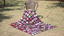 Load image into Gallery viewer, Grandmother&#39;s Block Checkered Handmade Crochet Blanket