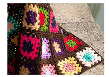 Load image into Gallery viewer, Grandmother&#39;s Block Checkered Handmade Crochet Blanket