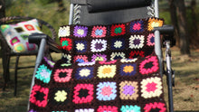 Load image into Gallery viewer, Grandmother&#39;s Block Checkered Handmade Crochet Blanket